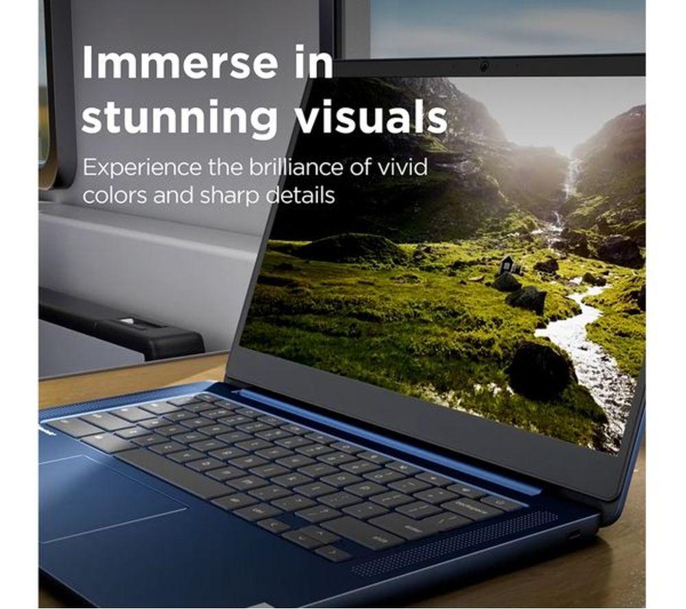 LENOVO IdeaPad Slim 3i 14" Refurbished Chromebook Plus - Intel&reg; Core&trade; i3, 256 GB eMMC, Grey (Very Good Condition) image number 4 of 8