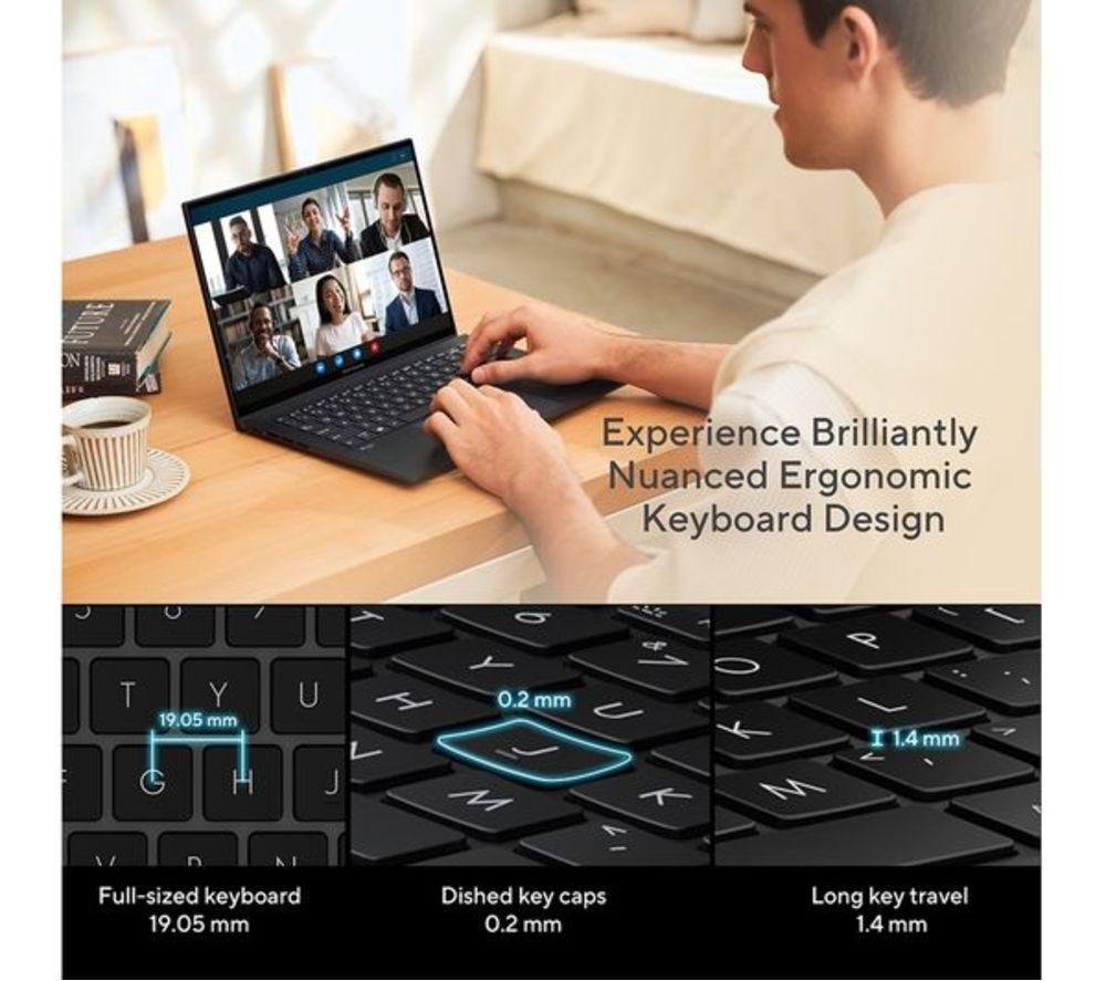 ASUS Zenbook 14 UX3402ZA 14" Refurbished Laptop &ndash; Intel&reg; Core&trade; i5, 512 GB SSD, Blue (Very Good Condition) image number 4 of 12
