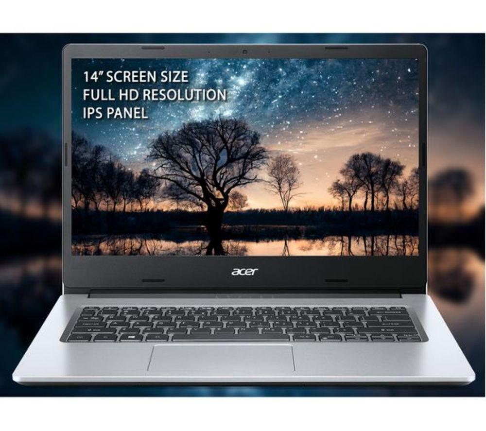ACER Aspire 1 14" Refurbished Laptop - Intel&reg; Celeron&reg;, 128 GB eMMC, Silver (Very Good Condition) image number 4 of 13