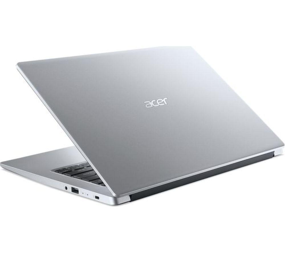 ACER Aspire 1 14" Refurbished Laptop - Intel&reg; Celeron&reg;, 128 GB eMMC, Silver (Very Good Condition) image number 13 of 13