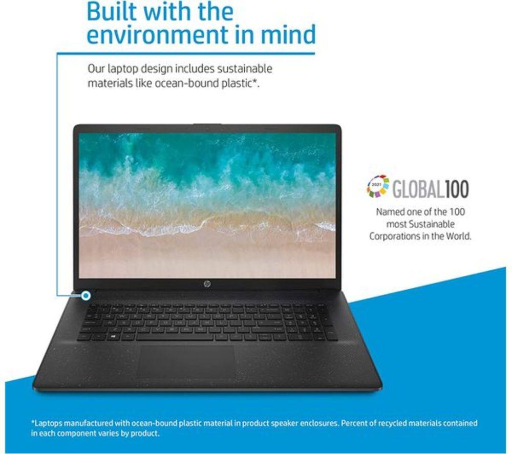 HP 17-cn0534sa 17.3" Refurbished Laptop - Intel&reg; Pentium&reg;, 128 GB SSD, Black (Very Good Condition) image number 10 of 13