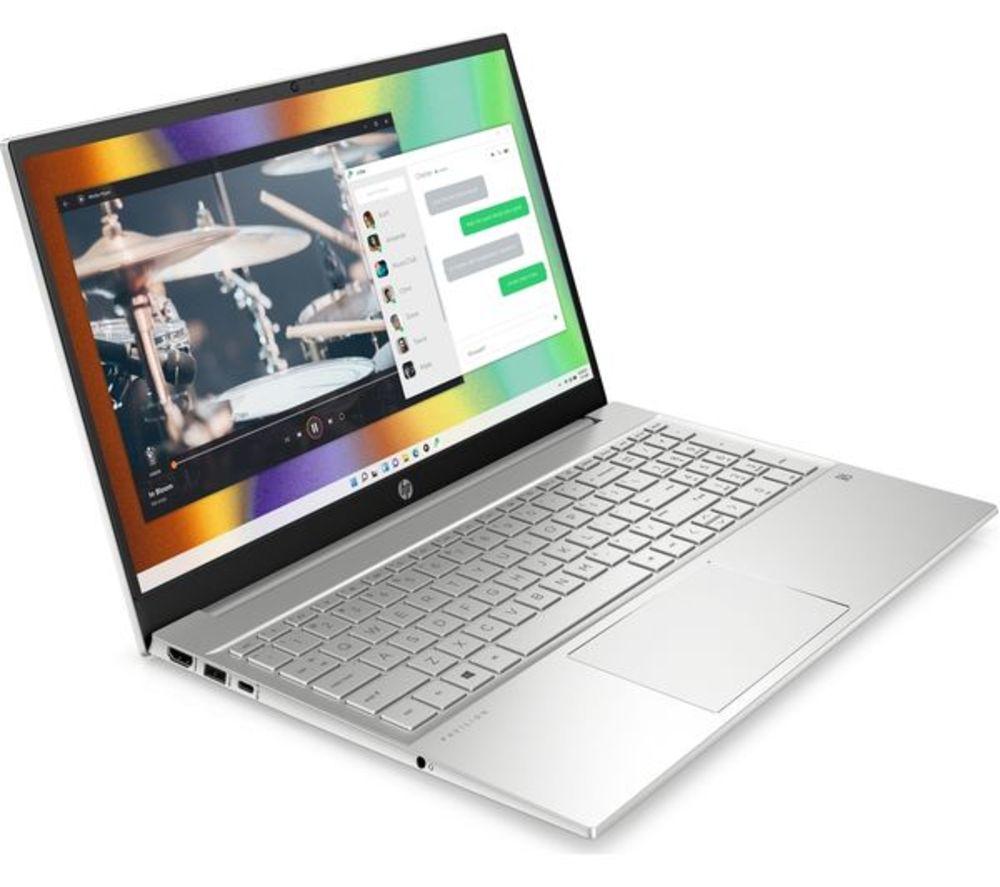 HP Pavilion 15-eh1508sa 15.6" Refurbished Laptop - AMD Ryzen™ 7, 512 GB SSD, Natural Silver (Very Good Condition), Silver/Grey
