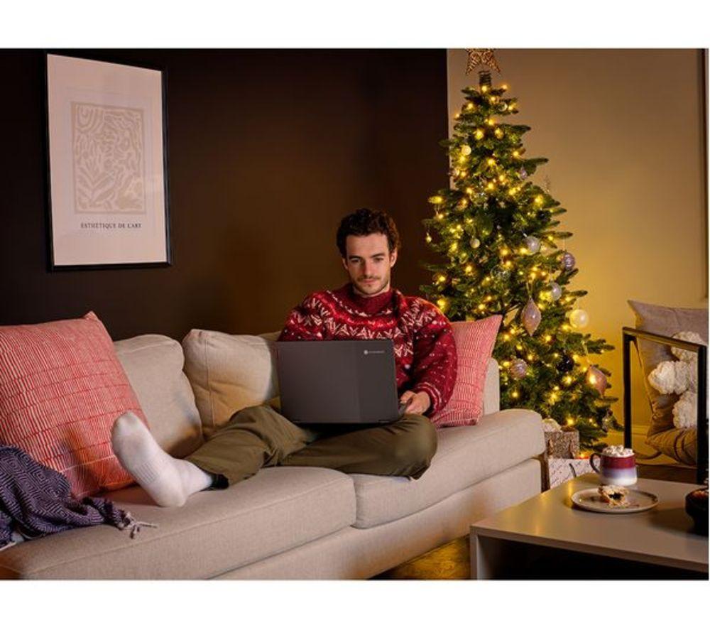 LENOVO IdeaPad Flex 5 14" 2 in 1 Refurbished Chromebook Plus - Intel&reg; Core&trade; i3, 256 GB SSD, Blue (Very Good Condition) image number 8 of 10