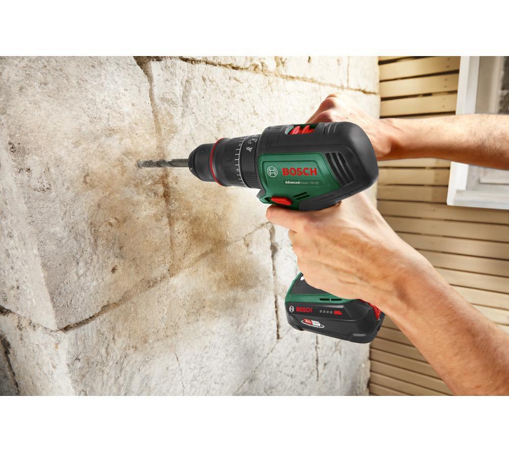 BOSCH AdvancedImpact 18V-80 Cordless Hammer Drill with 1 Battery image number 2 of 5