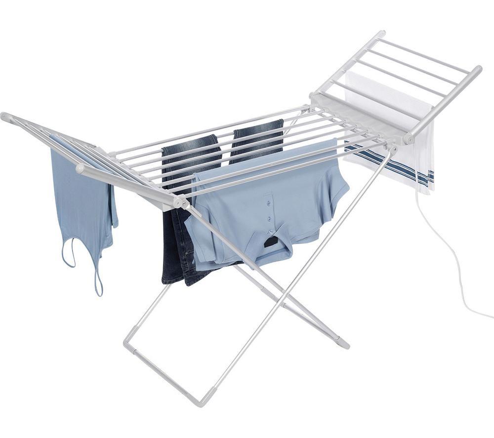 DAEWOO HEA1177GE Winged Heated Clothes Airer - Silver image number 2 of 3