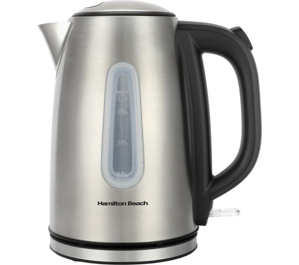 HAMILTON BEACH Rise Polished Electric Kettle & 4-Slice Toaster Bundle - Silver image number 2 of 3