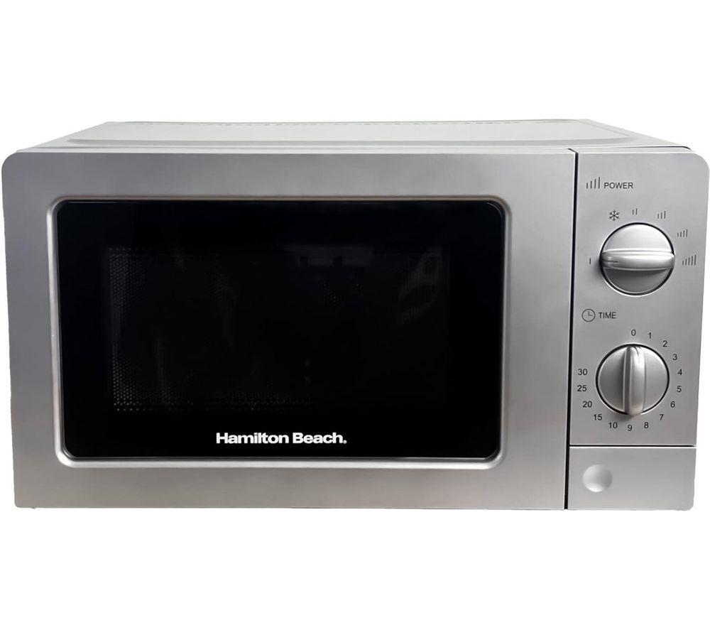 HAMILTON BEACH Rise Brushed HBKTMB Solo Microwave, Electric Kettle & 4-Slice Toaster Bundle - Silver image number 3 of 9