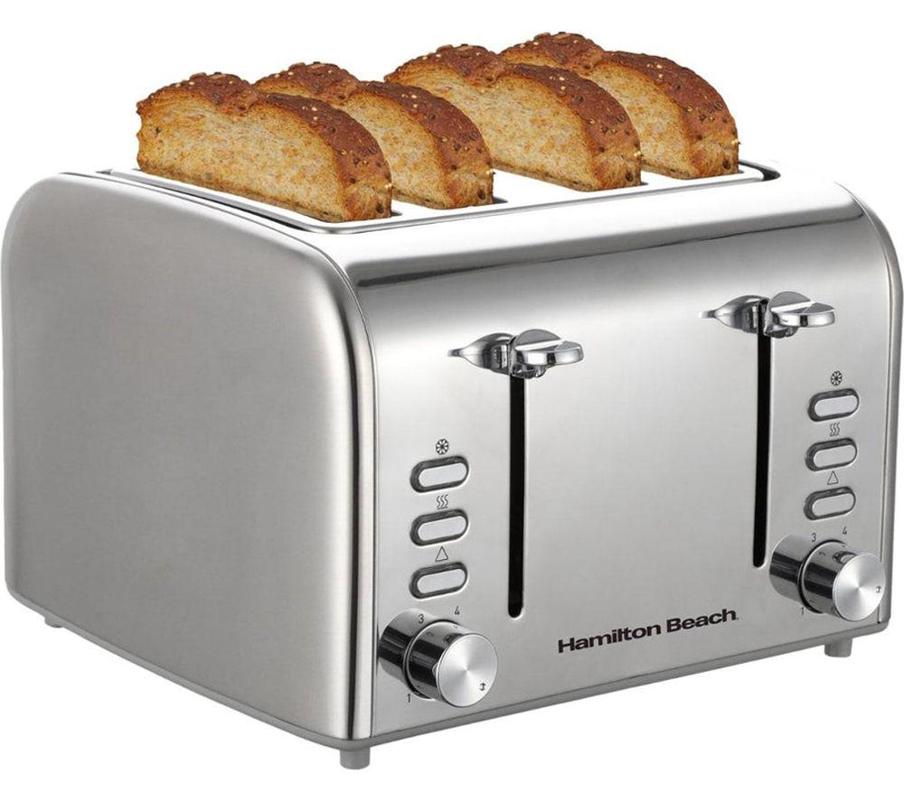 HAMILTON BEACH Rise Brushed HBKTMB Solo Microwave, Electric Kettle & 4-Slice Toaster Bundle - Silver image number 5 of 9
