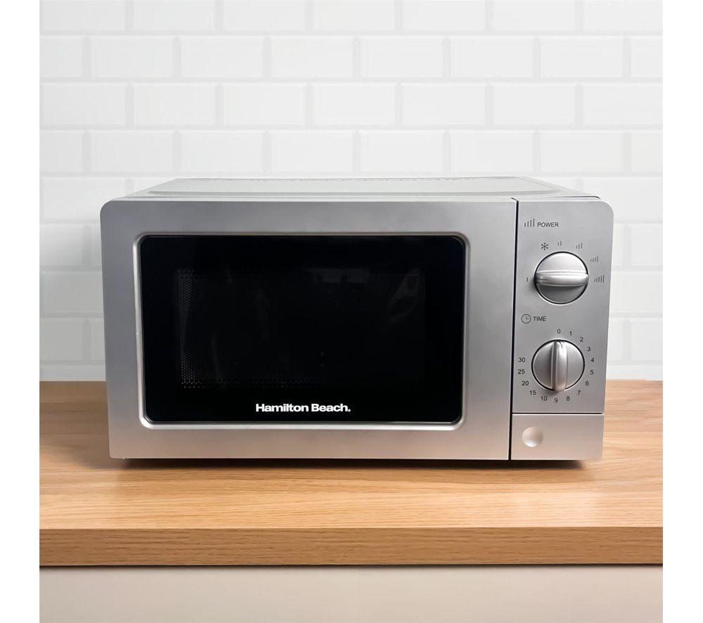 HAMILTON BEACH Rise Polished HBKTMP Solo Microwave, Electric Kettle & 4-Slice Toaster Bundle - Silver image number 6 of 7