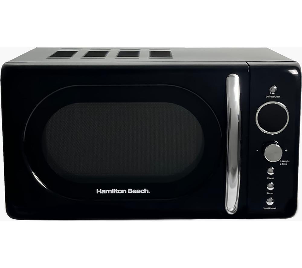 HAMILTON BEACH Retro HB70H20B Compact Solo Microwave - Black, Black