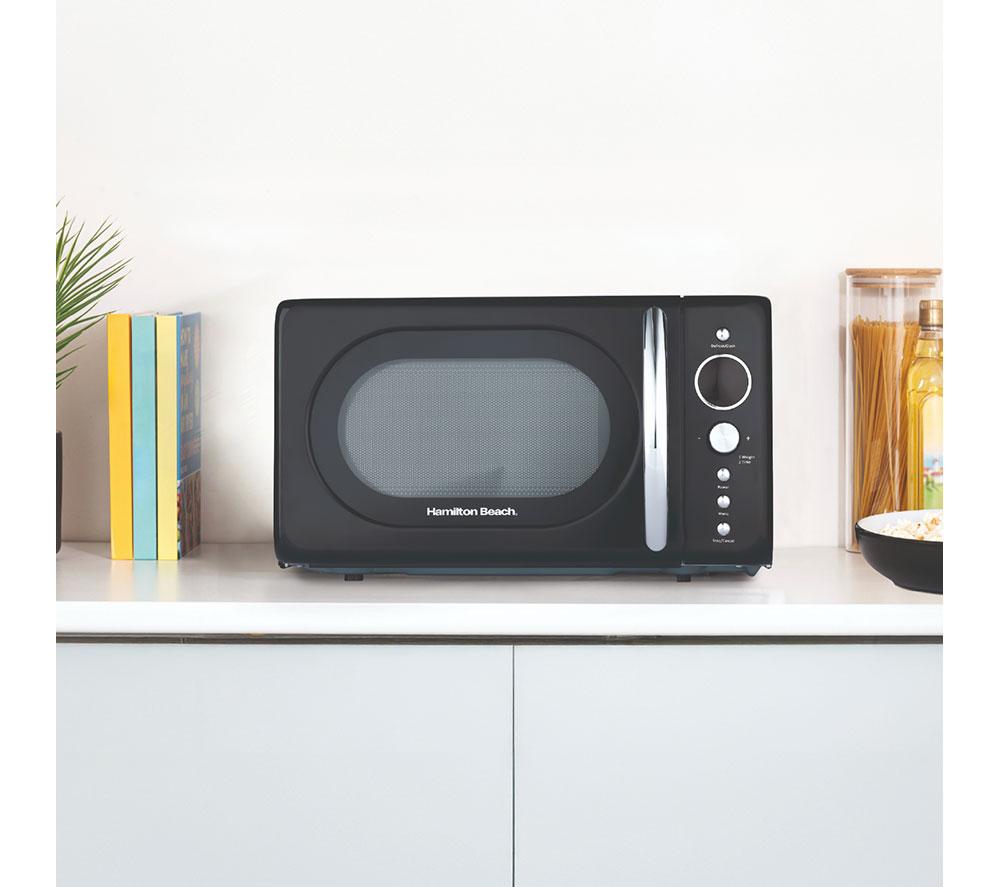 HAMILTON BEACH Retro HB70H20B Compact Solo Microwave - Black image number 2 of 10