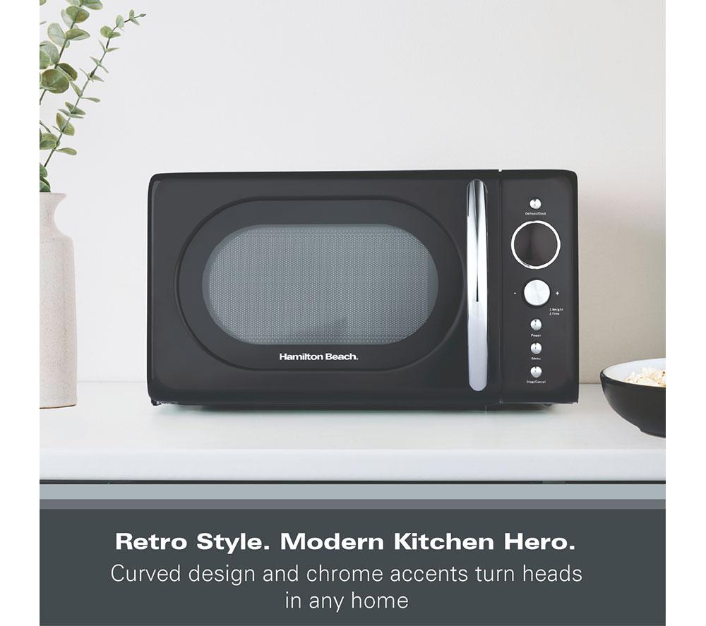 HAMILTON BEACH Retro HB70H20B Compact Solo Microwave - Black image number 3 of 10