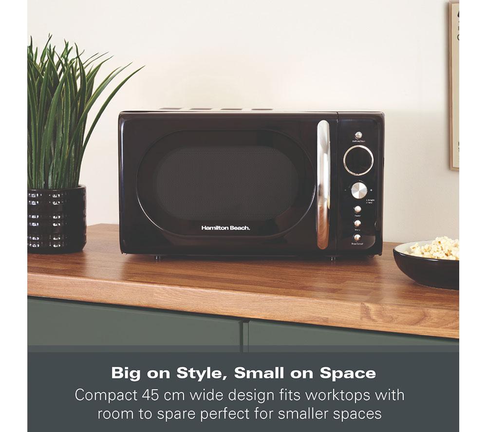 HAMILTON BEACH Retro HB70H20B Compact Solo Microwave - Black image number 6 of 10