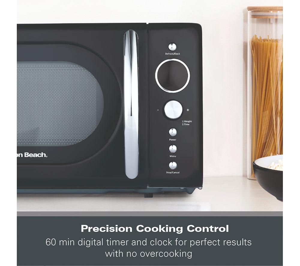 HAMILTON BEACH Retro HB70H20B Compact Solo Microwave - Black image number 8 of 10