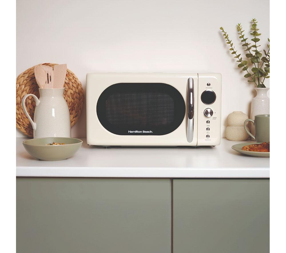 HAMILTON BEACH Retro HB70H20C Compact Solo Microwave - Cream image number 2 of 10