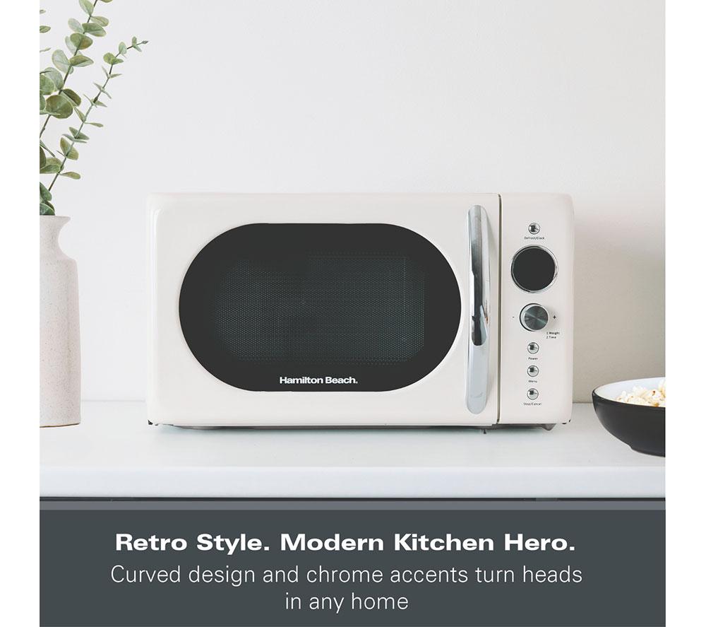 HAMILTON BEACH Retro HB70H20C Compact Solo Microwave - Cream image number 3 of 10