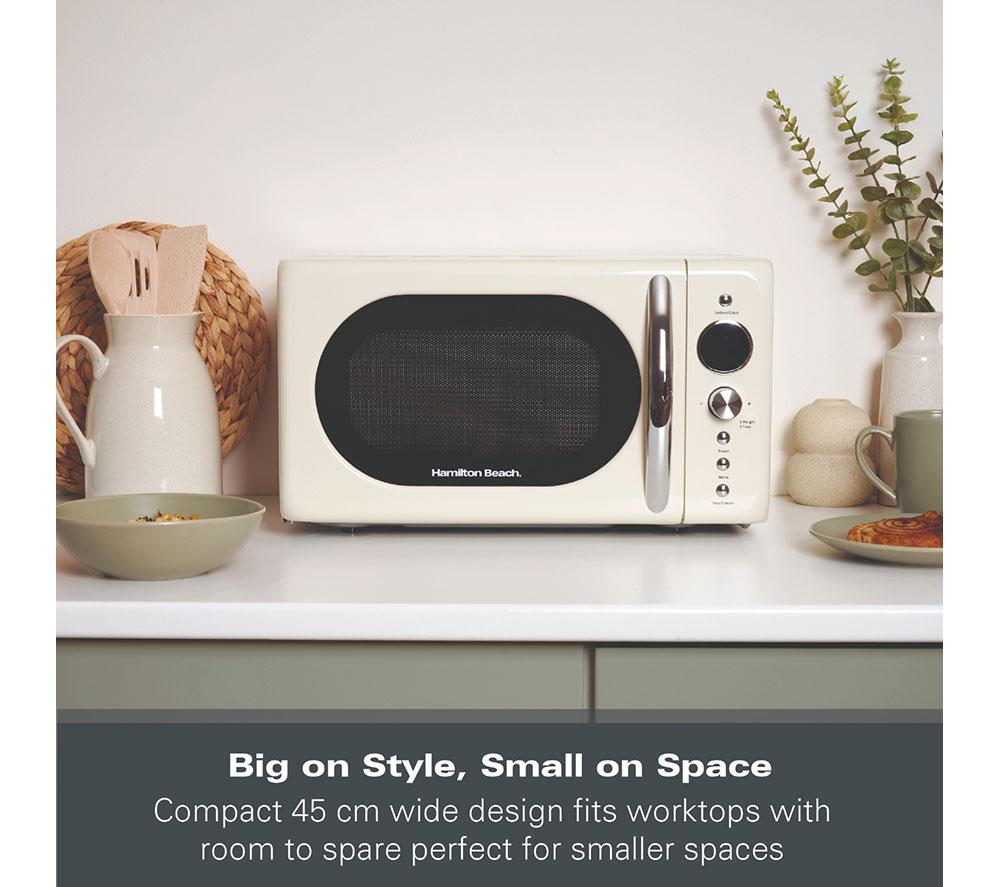 HAMILTON BEACH Retro HB70H20C Compact Solo Microwave - Cream image number 6 of 10