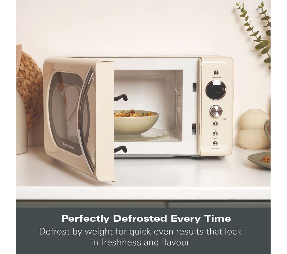 HAMILTON BEACH Retro HB70H20C Compact Solo Microwave - Cream image number 7 of 10