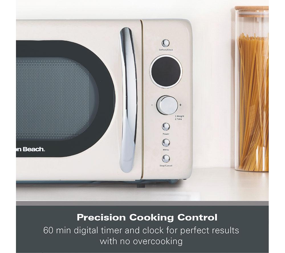 HAMILTON BEACH Retro HB70H20C Compact Solo Microwave - Cream image number 8 of 10