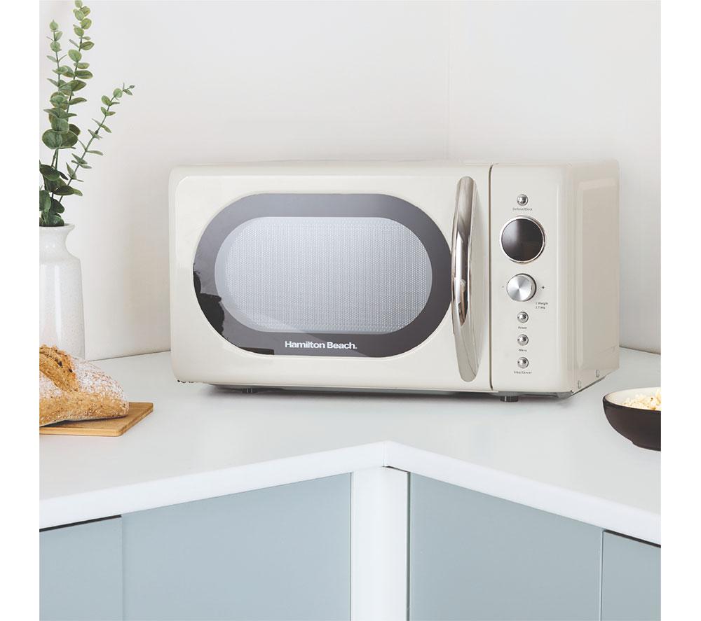 HAMILTON BEACH Retro HB70H20C Compact Solo Microwave - Cream image number 10 of 10