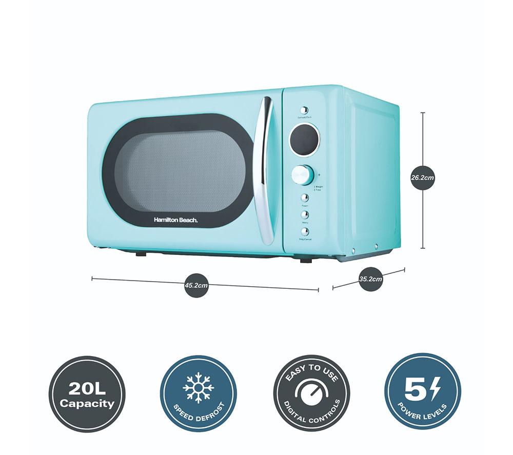 HAMILTON BEACH Retro HB70H20M Compact Solo Microwave - Mint image number 10 of 14