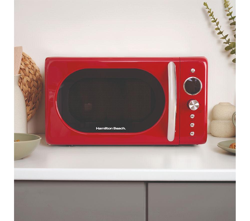 HAMILTON BEACH Retro HB70H20R Compact Solo Microwave - Red image number 2 of 10