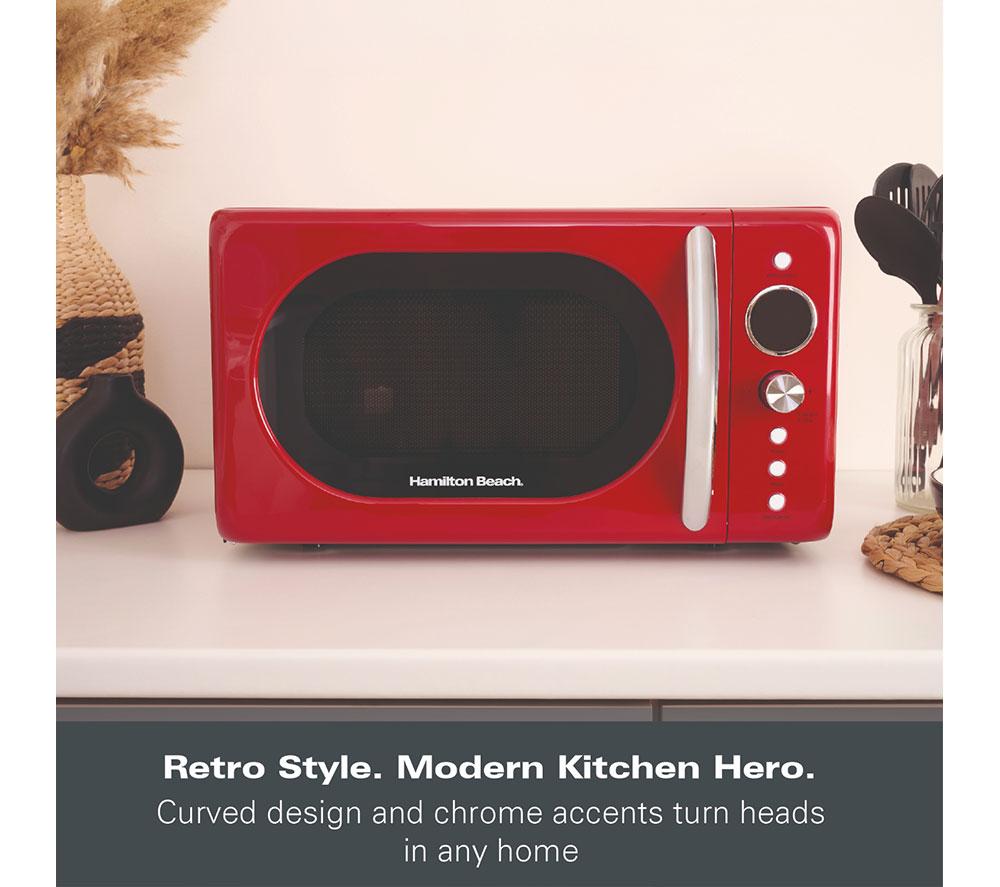 HAMILTON BEACH Retro HB70H20R Compact Solo Microwave - Red image number 3 of 10