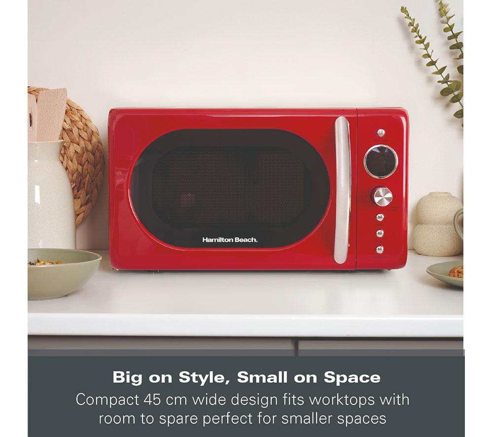 HAMILTON BEACH Retro HB70H20R Compact Solo Microwave - Red image number 6 of 10