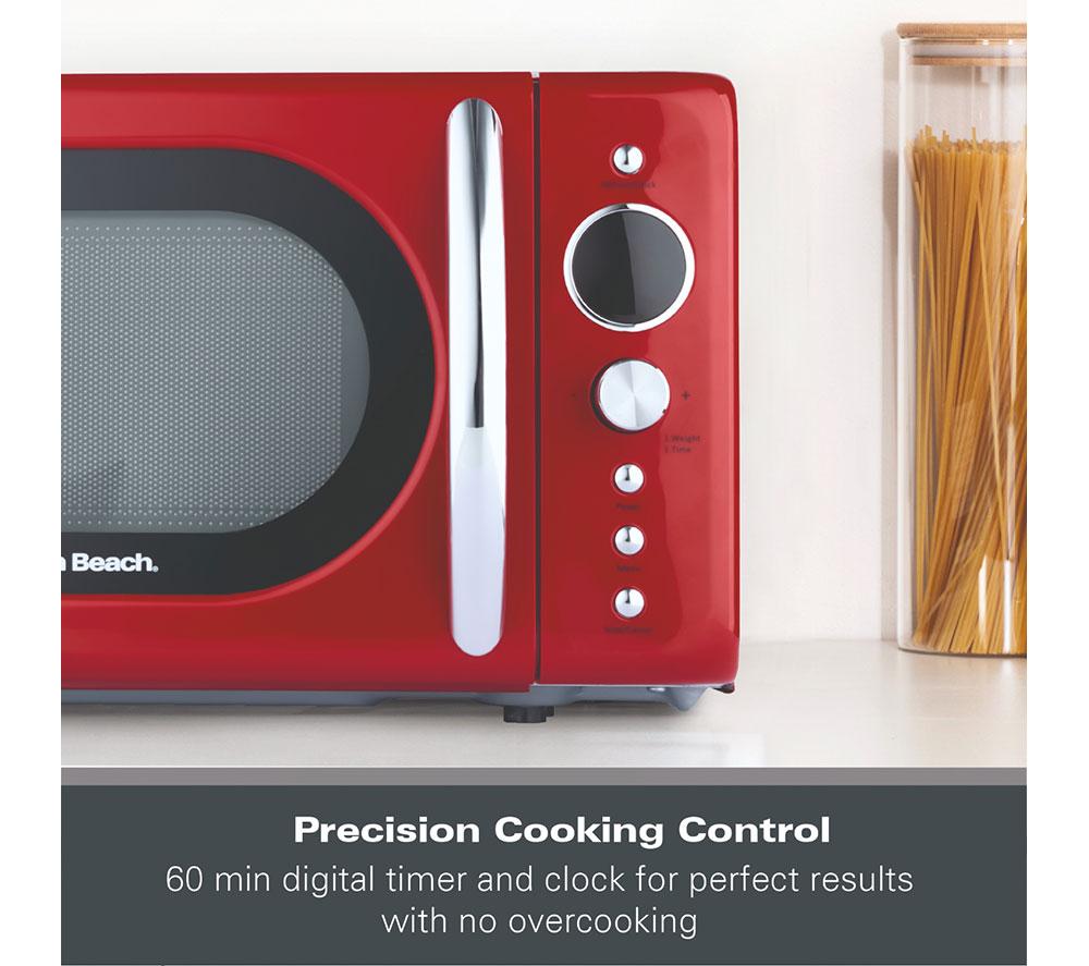 HAMILTON BEACH Retro HB70H20R Compact Solo Microwave - Red image number 8 of 10