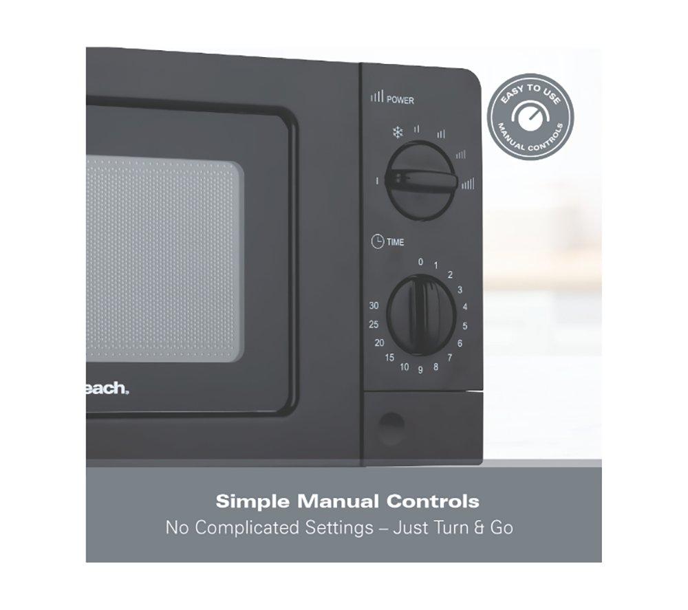 HAMILTON BEACH HB70T20B Compact Solo Microwave - Black image number 5 of 10