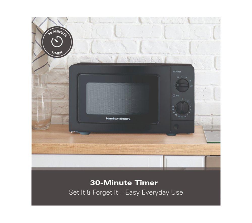 HAMILTON BEACH HB70T20B Compact Solo Microwave - Black image number 6 of 10