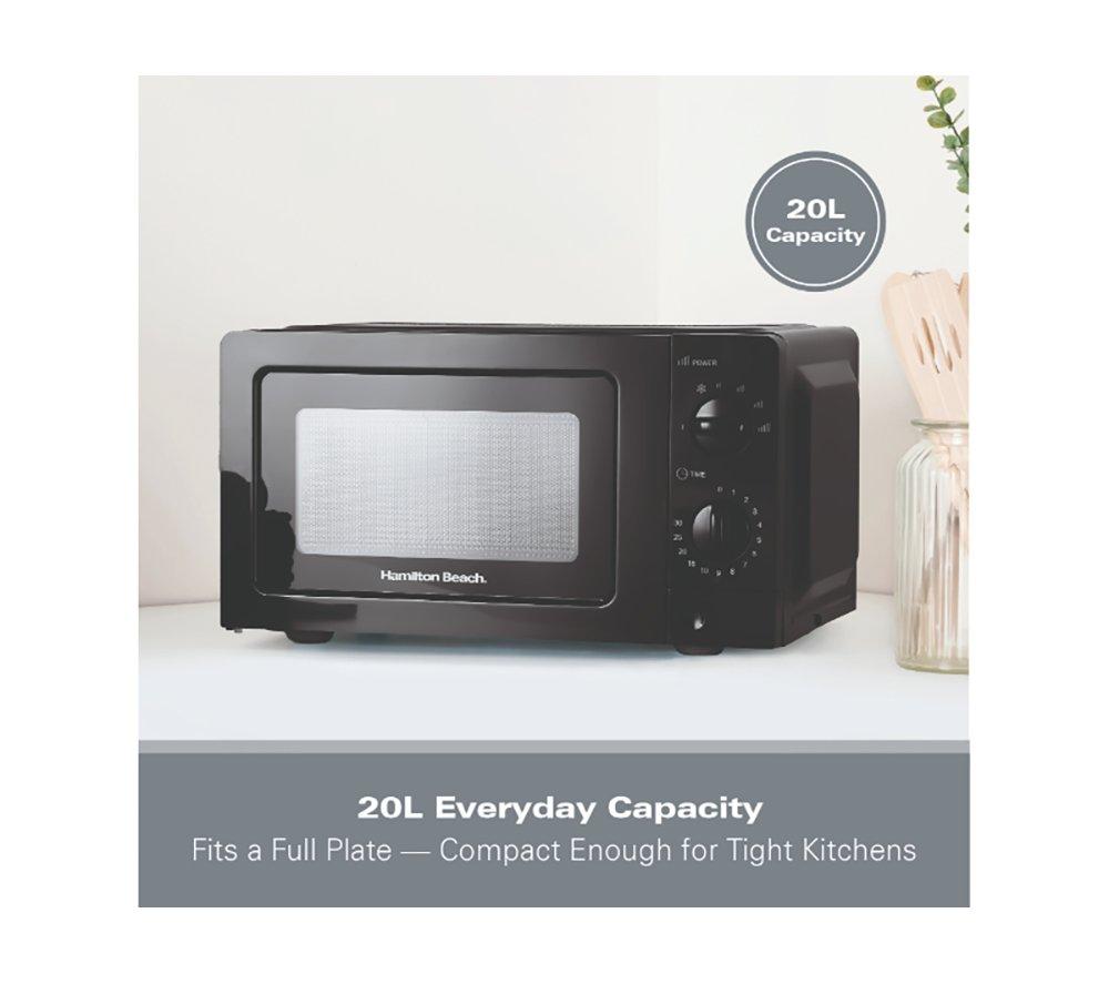 HAMILTON BEACH HB70T20B Compact Solo Microwave - Black image number 7 of 10