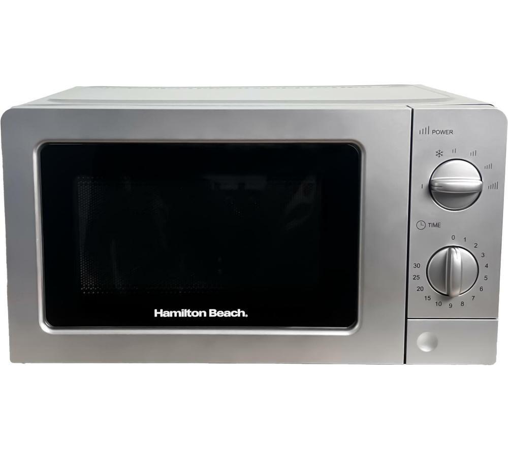 Hamilton Beach HB70T20S Compact Solo Microwave - Silver, Silver/Grey