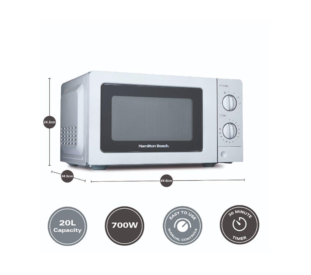 HAMILTON BEACH HB70T20S Compact Solo Microwave - Silver image number 5 of 11