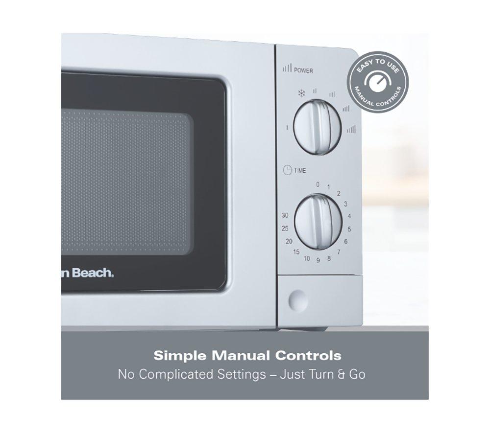 HAMILTON BEACH HB70T20S Compact Solo Microwave - Silver image number 6 of 11