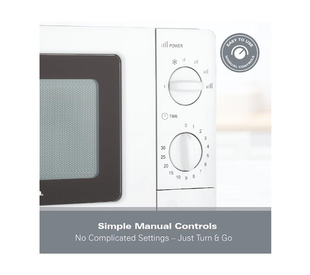 HAMILTON BEACH HB70T20W Compact Solo Microwave - White image number 4 of 7