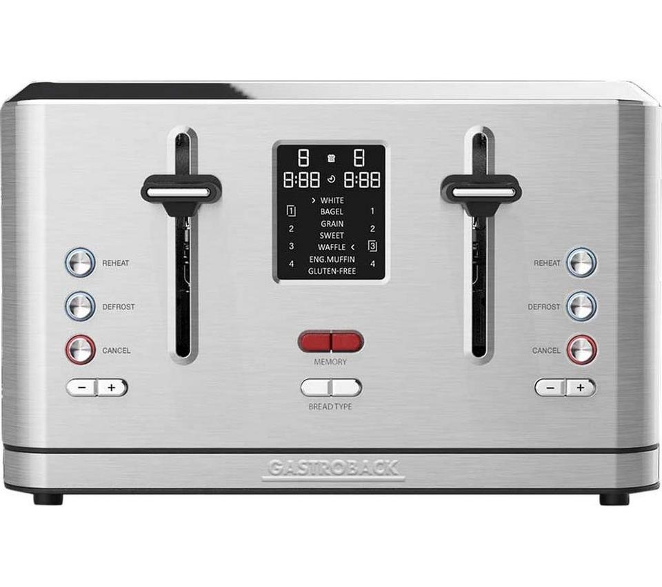 GASTROBACK Design Digital 62396 4-Slice Toaster - Silver
