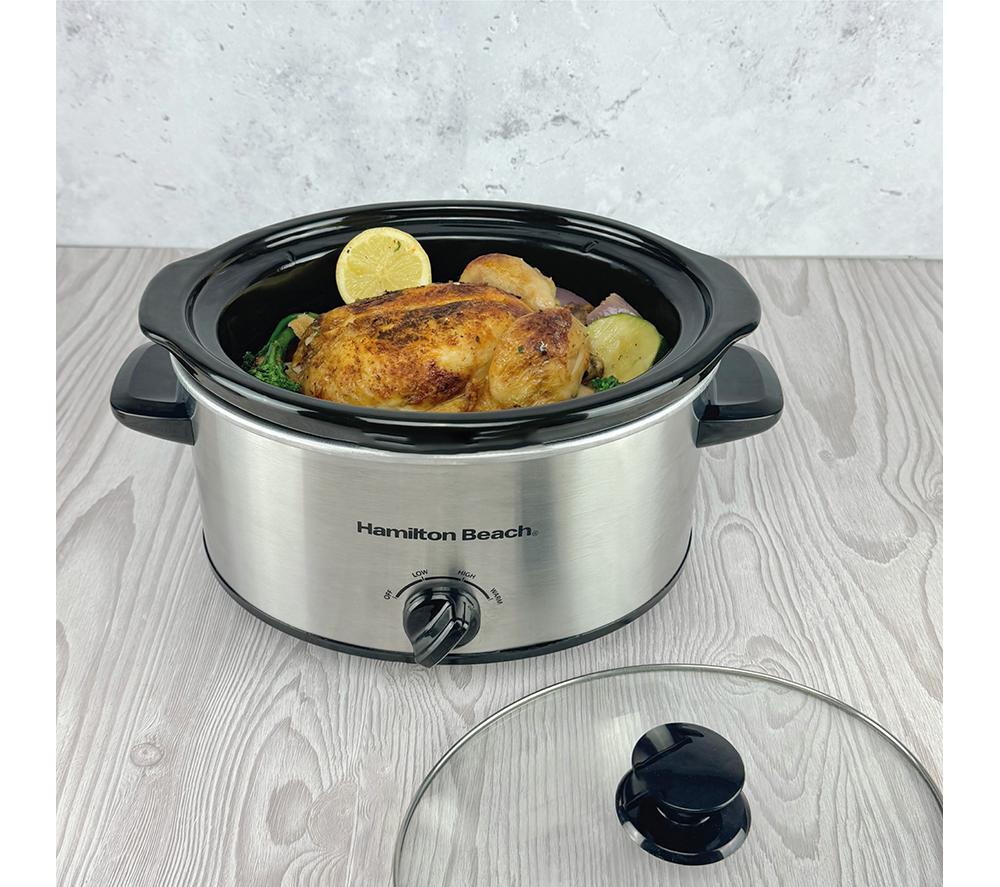 HAMILTON BEACH The Comfort Cook Slow Cooker - Silver image number 3 of 15