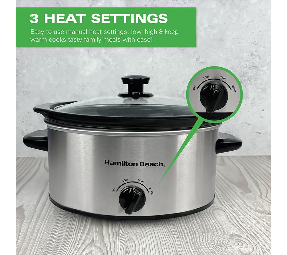 HAMILTON BEACH The Comfort Cook Slow Cooker - Silver image number 5 of 15
