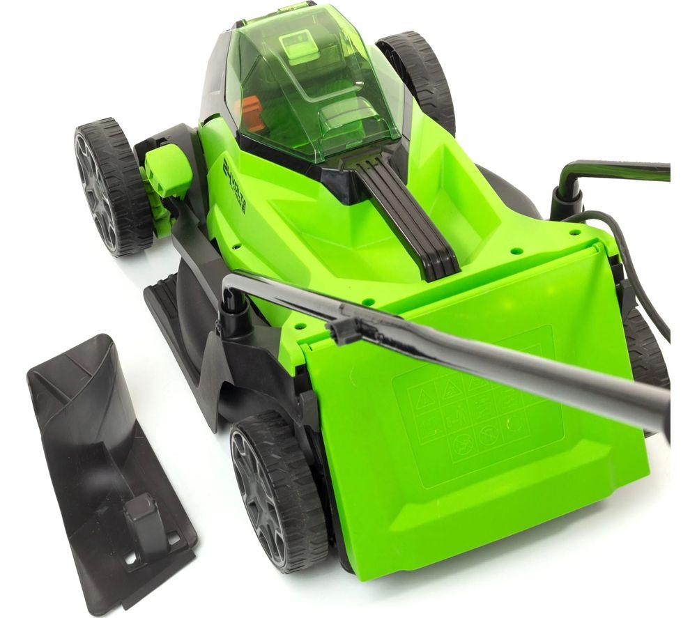 GREENWORKS GWGD24LM33LT25K2 Cordless Rotary Lawn Mower & Line Trimmer Set - Green & Black image number 9 of 12