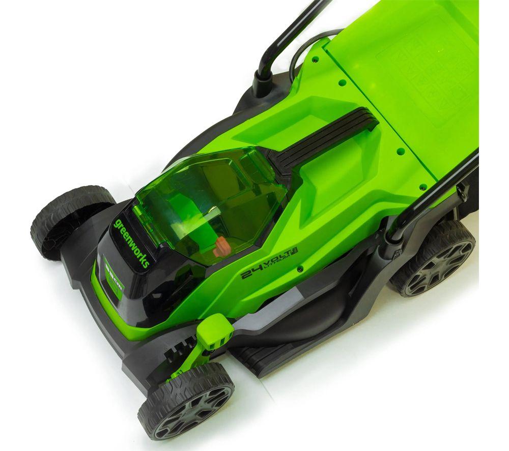 GREENWORKS GWGD24LM33LT25K2 Cordless Rotary Lawn Mower & Line Trimmer Set - Green & Black image number 12 of 12