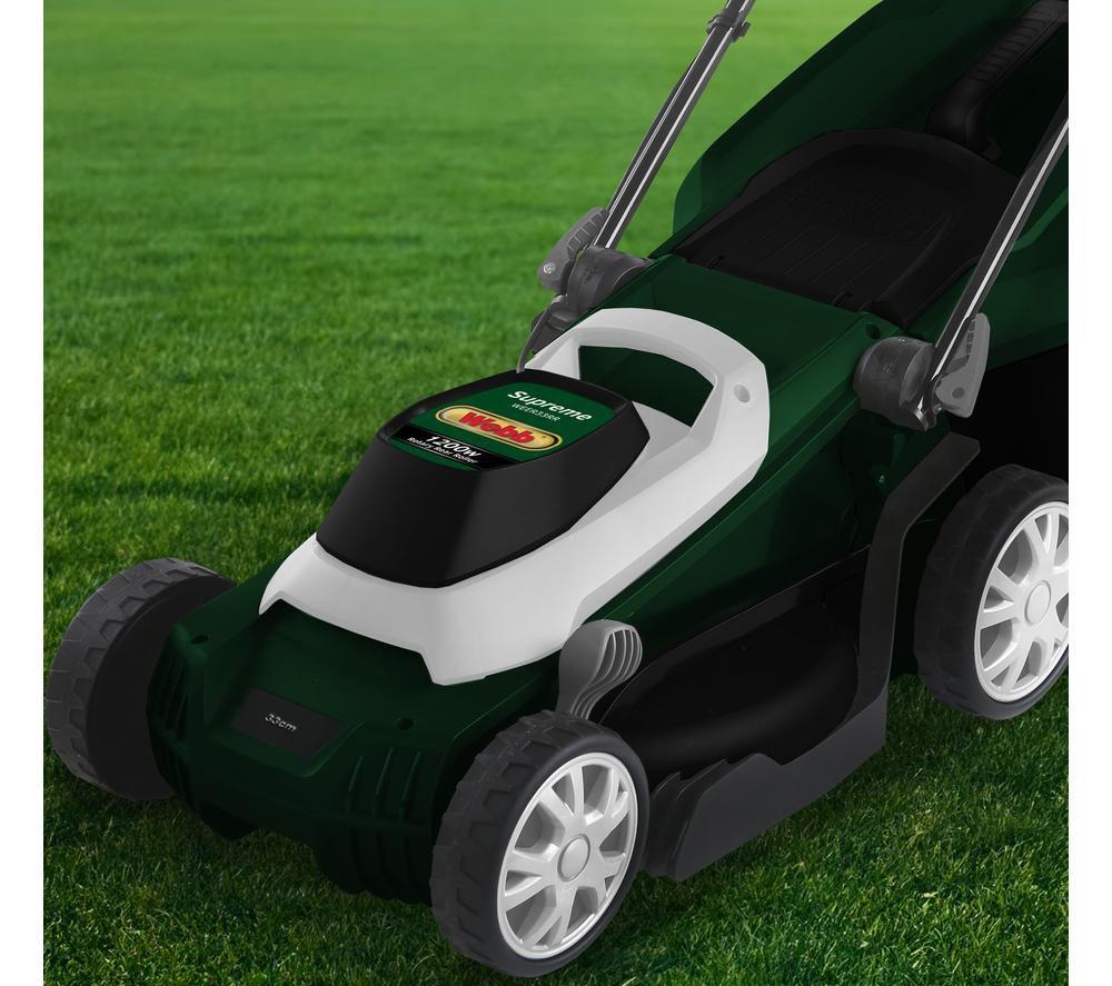 WEBB Supreme WEER33RR Corded Rotary Lawn Mower - Green image number 3 of 5