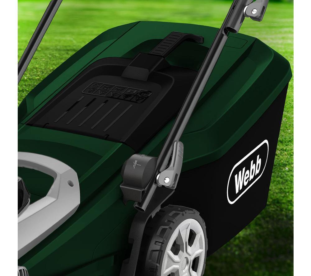 WEBB Supreme WEER37RR Corded Rotary Lawn Mower - Green image number 4 of 6