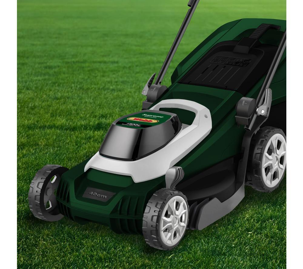 WEBB Supreme WEER40RR Corded Rotary Lawn Mower - Green image number 2 of 6