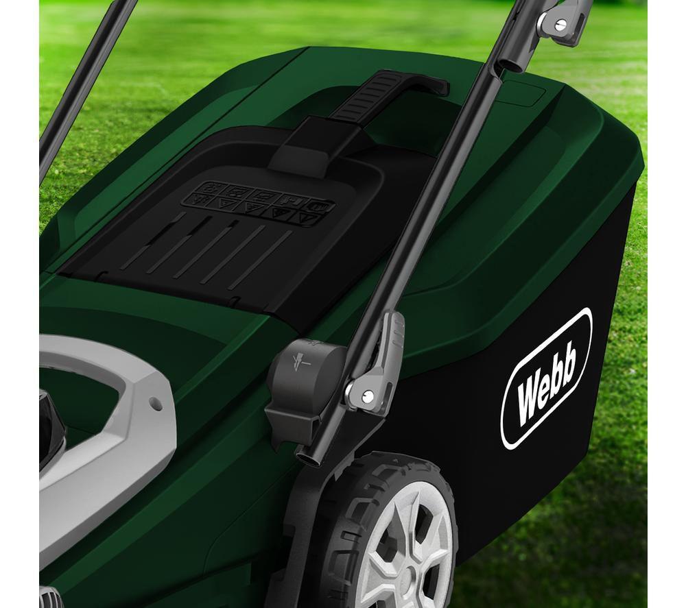 WEBB Supreme WEER40RR Corded Rotary Lawn Mower - Green image number 4 of 6