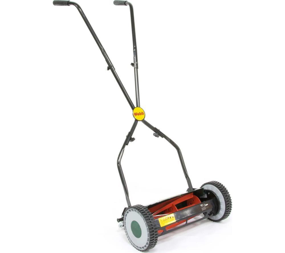 WEBB WEH30 Cordless Cylinder Lawn Mower - Green, Orange & Black image number 2 of 6