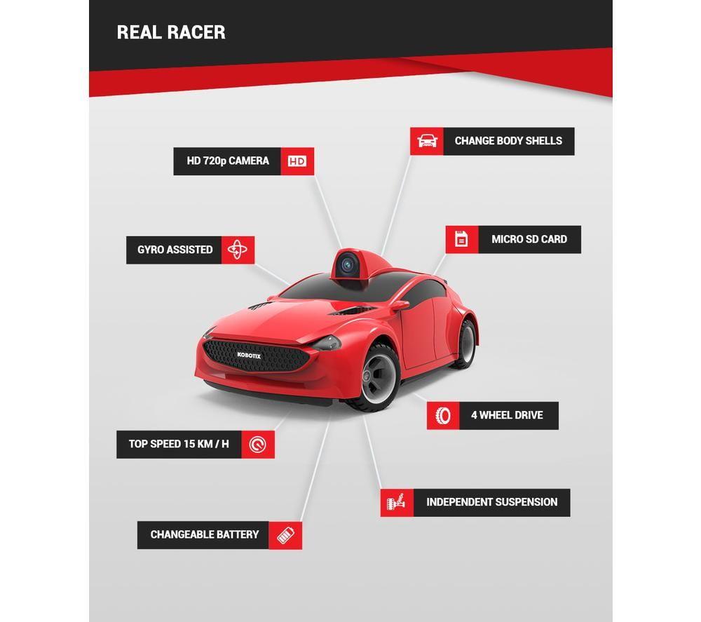 Buy KOBOTIX Real Racer Remote Control Car Lava Red Currys - Main Image
