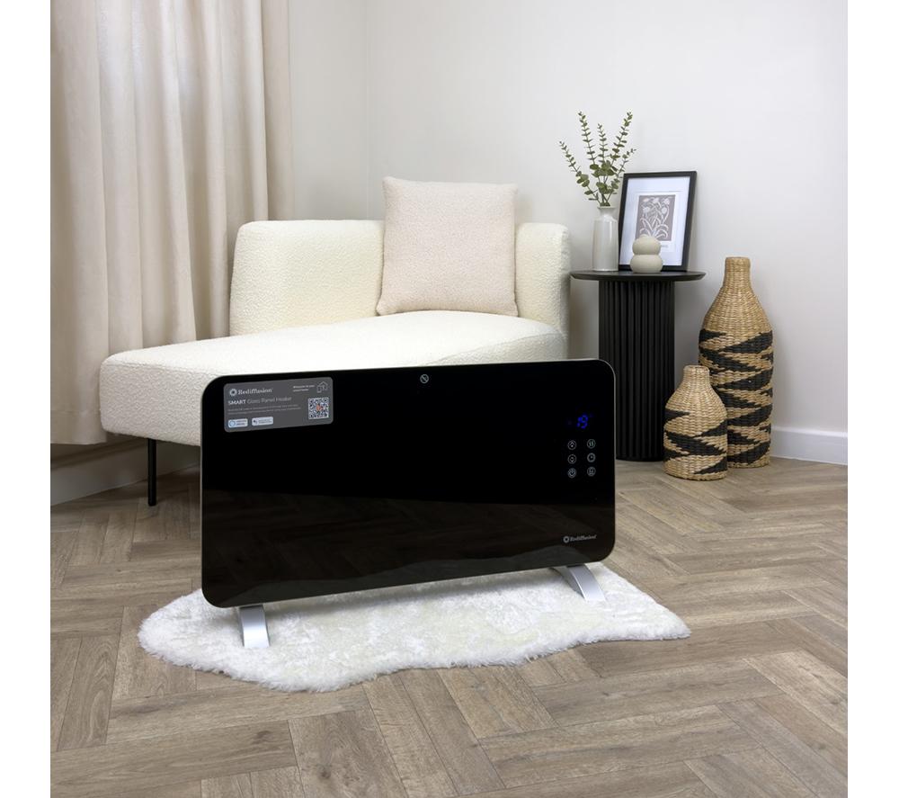 REDIFFUSION RED1500GB Smart Panel Heater - Black image number 5 of 10