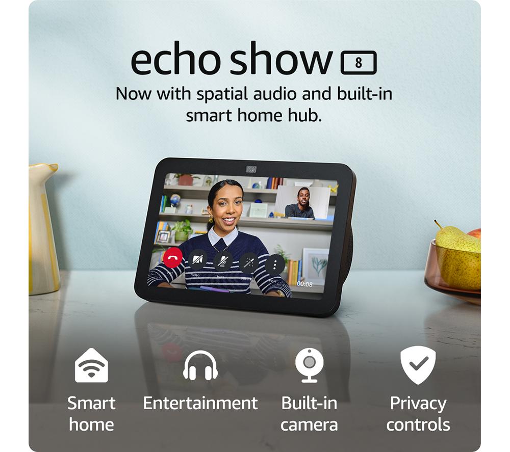 B084TNK1NL -  Echo Show 8 (2nd Gen) Smart Display with Alexa -  Charcoal - Currys Business