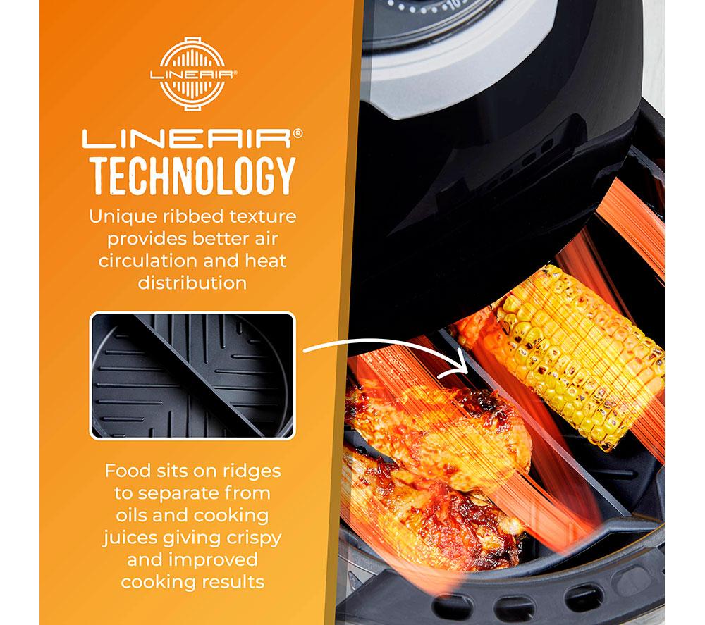 TOWER T843094 Non-stick Round Air Fryer Tray with Divider - Black image number 4 of 10